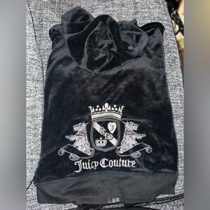 Juicy Couture Black Velour Jacket Size M